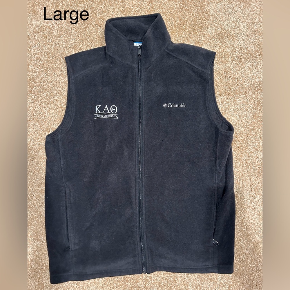 Kappa Alpha Theta Auburn University Columbia Fleece Vest Sz L